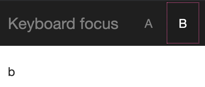 Customizing the keyboard focus outline to be a dotted, hot-pink, outline.