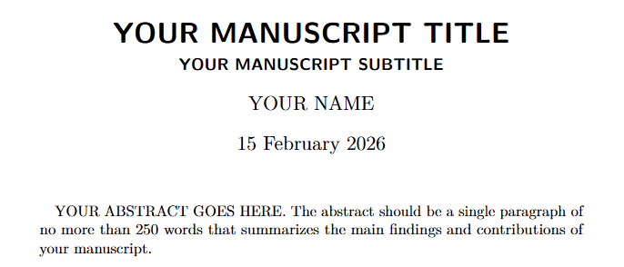 Default Quarto PDF template